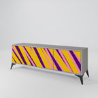 DREAMS COME TRUE Móvel de TV com 3 Portas em Acabamento Cinzento