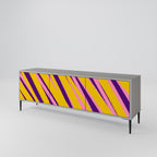 DREAMS COME TRUE Móvel de TV com 3 Portas em Acabamento Cinzento