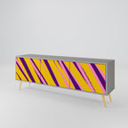 DREAMS COME TRUE Móvel de TV com 3 Portas em Acabamento Cinzento