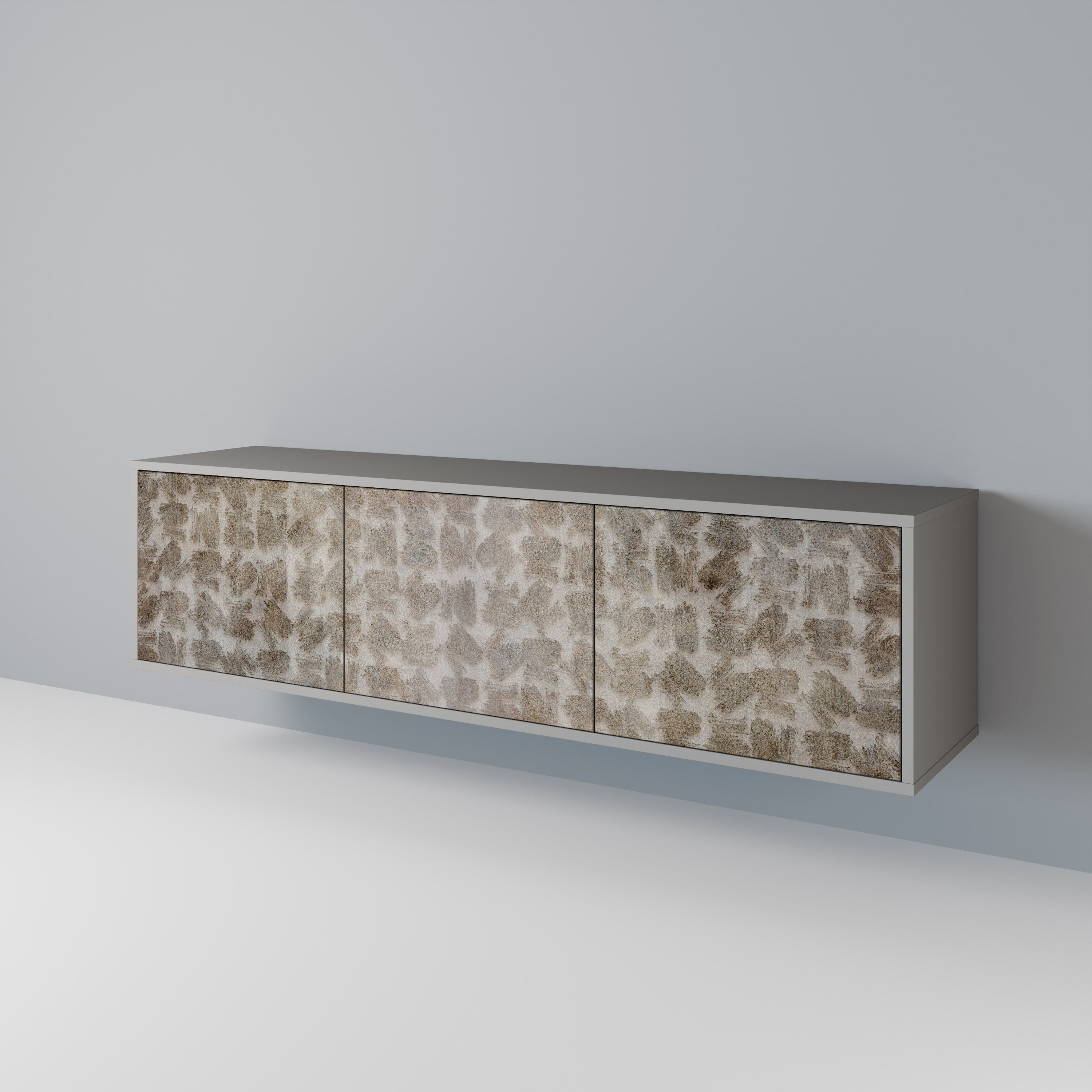 SLIGHTLY BLURRED Móvel de TV com 3 Portas em Acabamento Cinzento