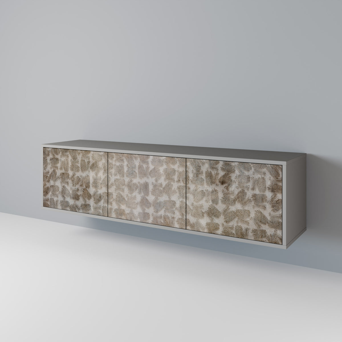 SLIGHTLY BLURRED 3-Door TV Cabinet