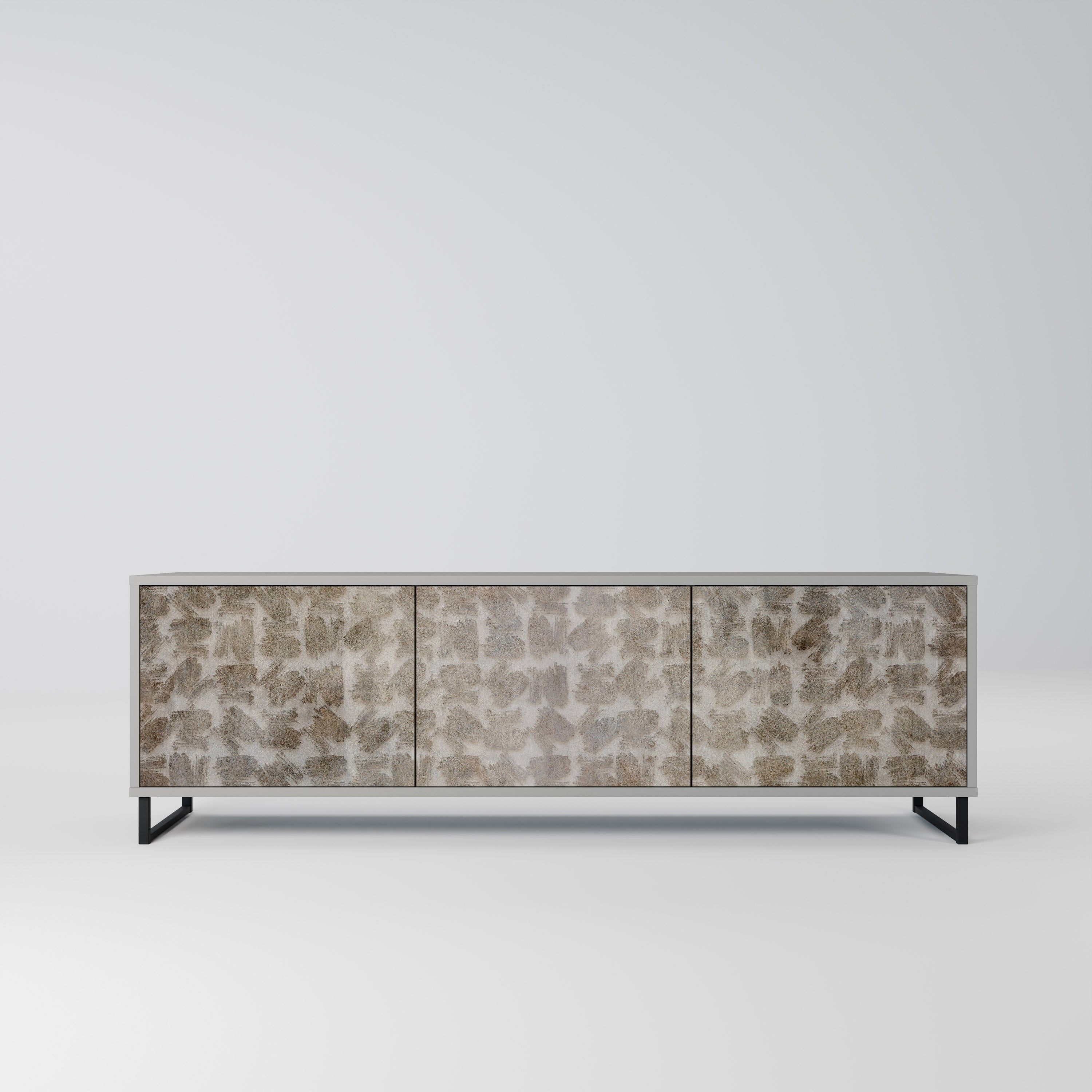 SLIGHTLY BLURRED Móvel de TV com 3 Portas em Acabamento Cinzento