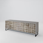 SLIGHTLY BLURRED Móvel de TV com 3 Portas em Acabamento Cinzento