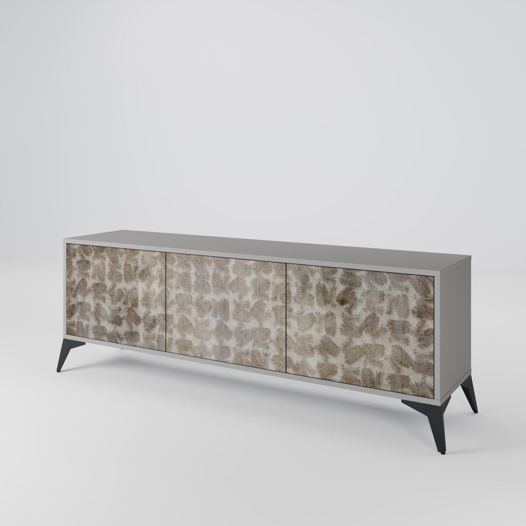 SLIGHTLY BLURRED Móvel de TV com 3 Portas em Acabamento Cinzento