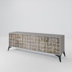 SLIGHTLY BLURRED Móvel de TV com 3 Portas em Acabamento Cinzento