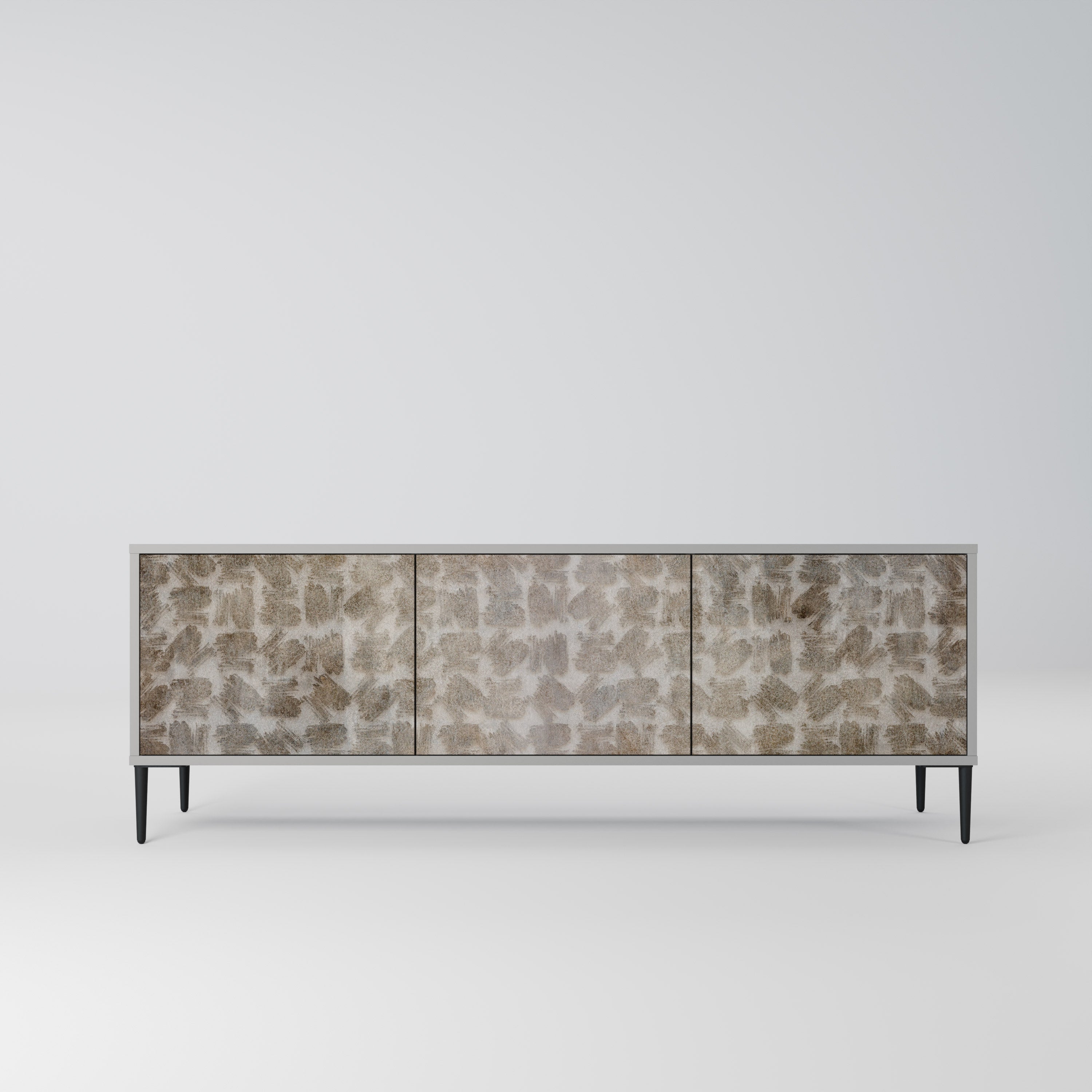 SLIGHTLY BLURRED Móvel de TV com 3 Portas em Acabamento Cinzento