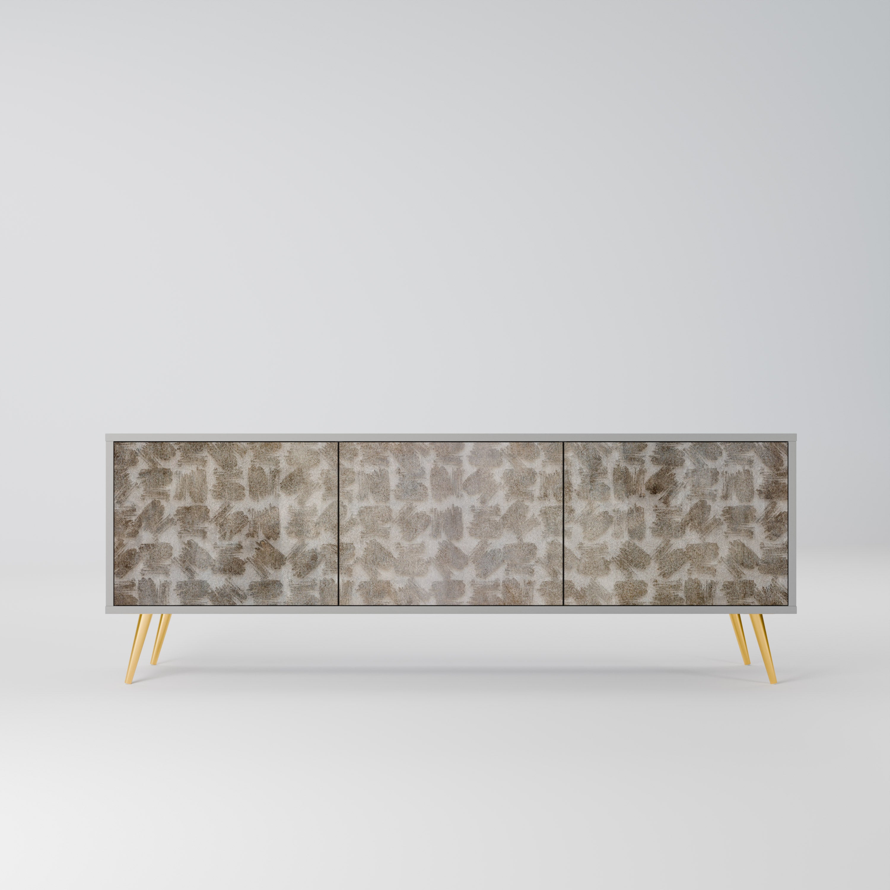 SLIGHTLY BLURRED Móvel de TV com 3 Portas em Acabamento Cinzento