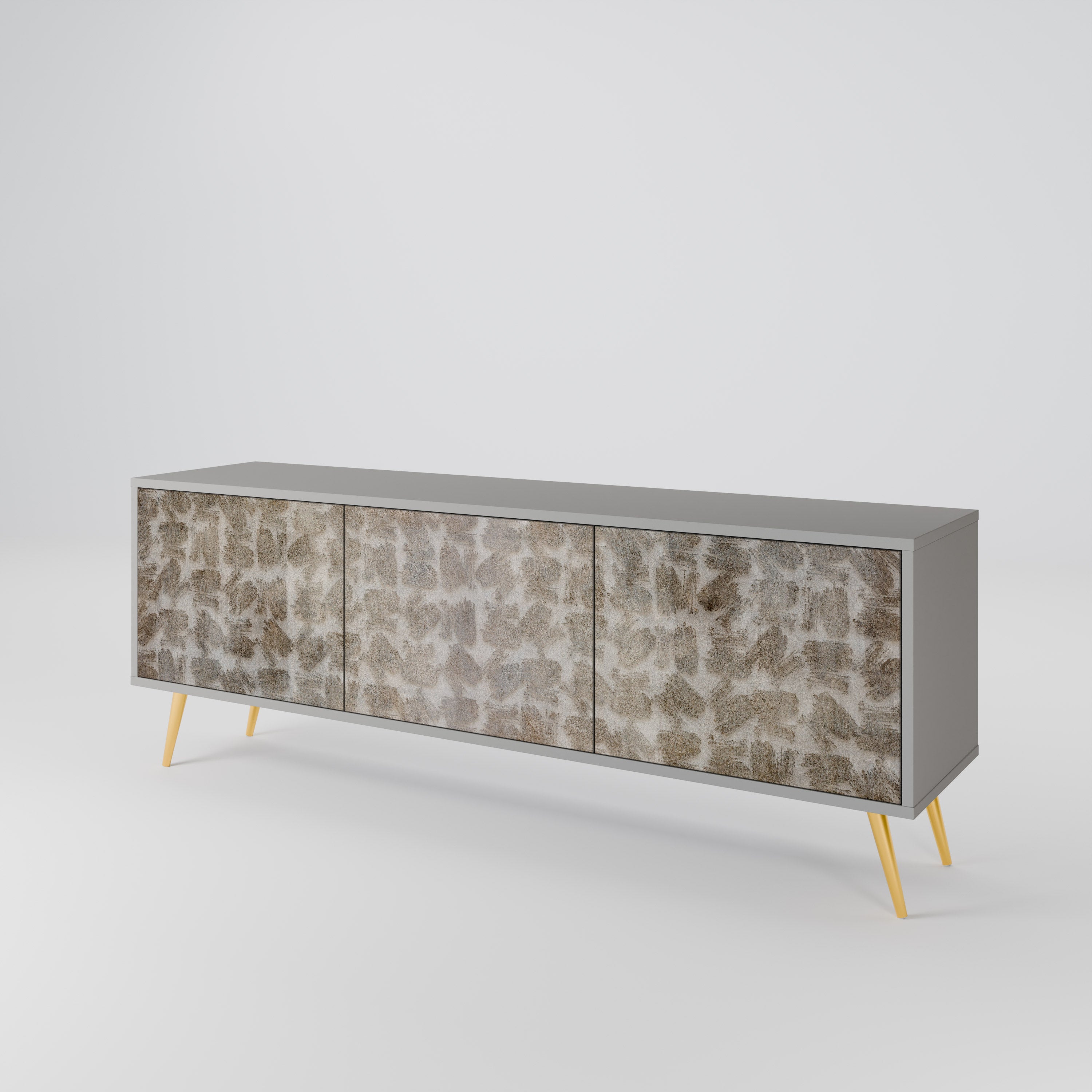 SLIGHTLY BLURRED 3-Door TV Cabinet