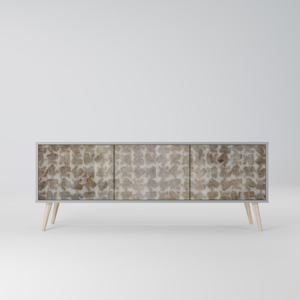 SLIGHTLY BLURRED Móvel de TV com 3 Portas em Acabamento Cinzento