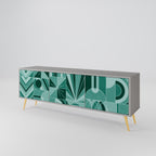 HARMONIC GRID Móvel de TV com 3 Portas em Acabamento Cinzento