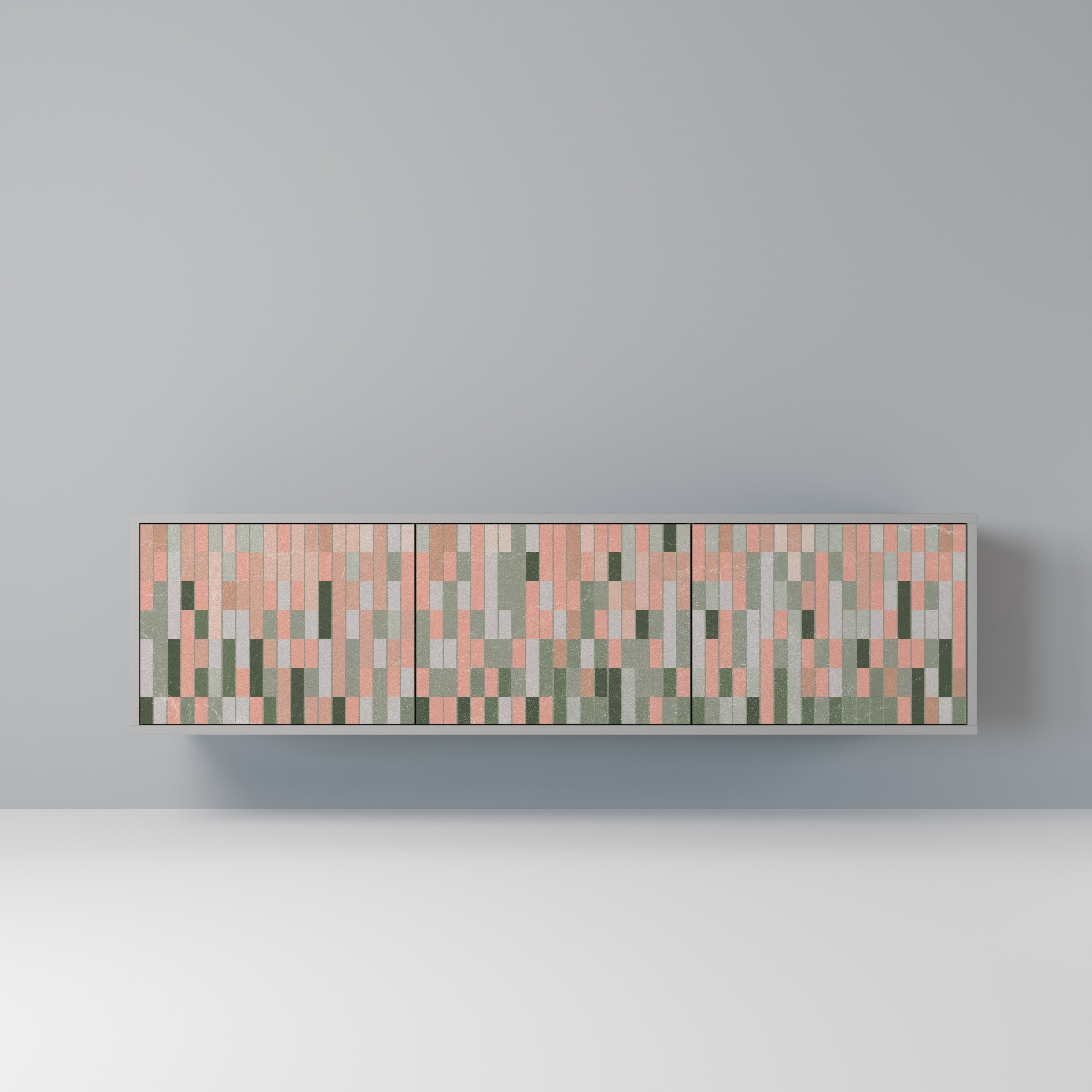 BUILDING THE FUTURE Móvel de TV com 3 Portas em Acabamento Cinzento