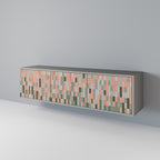 BUILDING THE FUTURE 3-Door TV Stand in Grey Finish