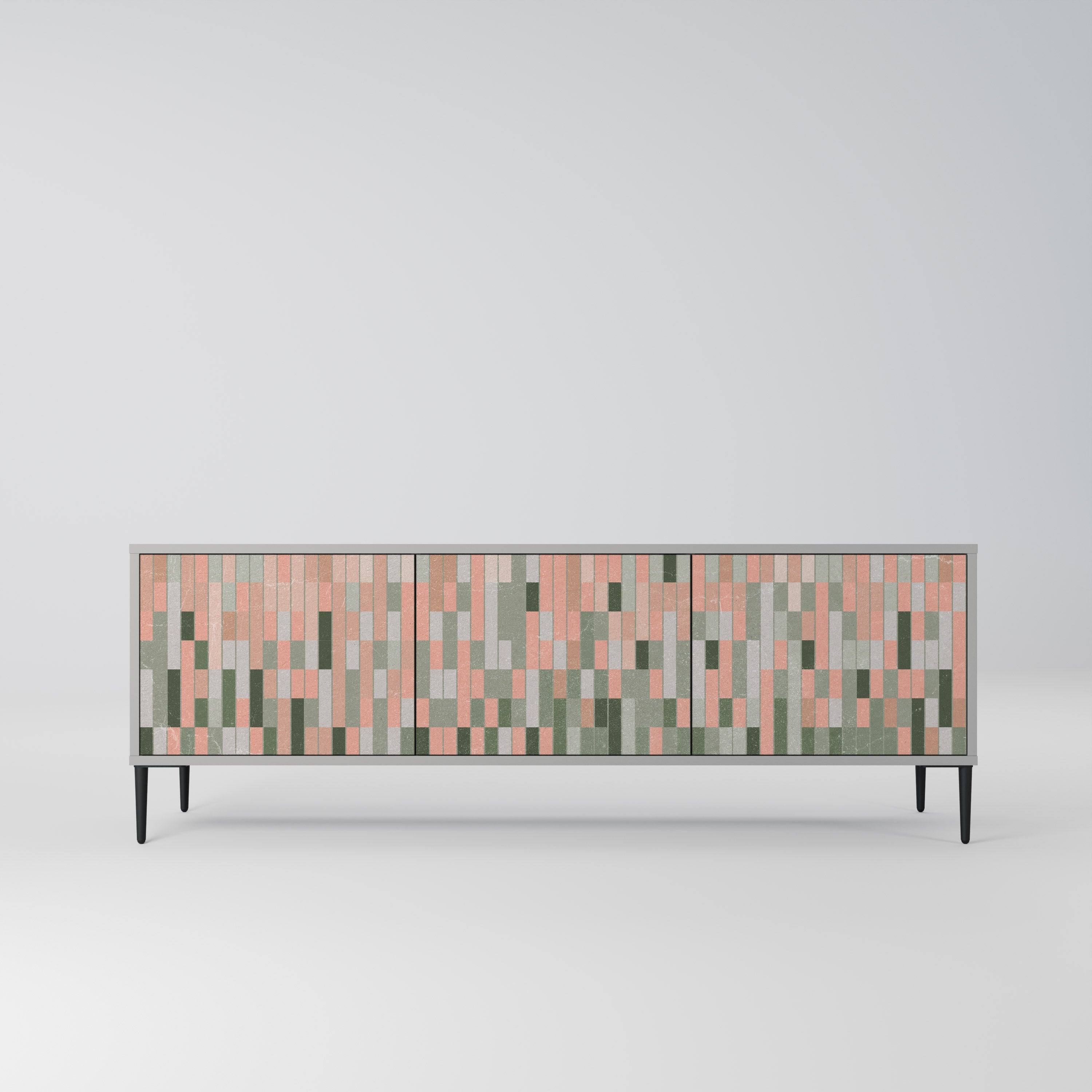 BUILDING THE FUTURE Móvel de TV com 3 Portas em Acabamento Cinzento