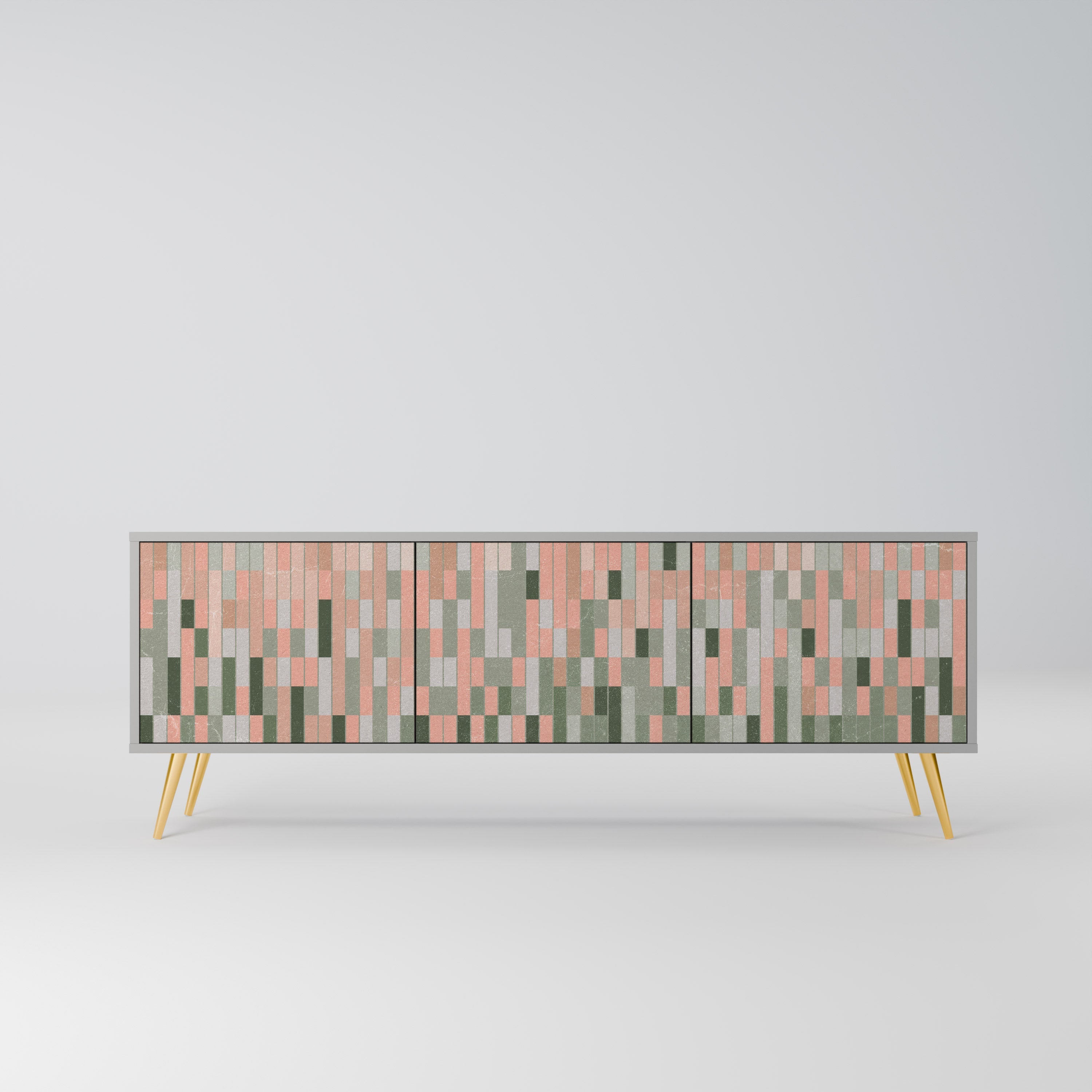 BUILDING THE FUTURE Móvel de TV com 3 Portas em Acabamento Cinzento