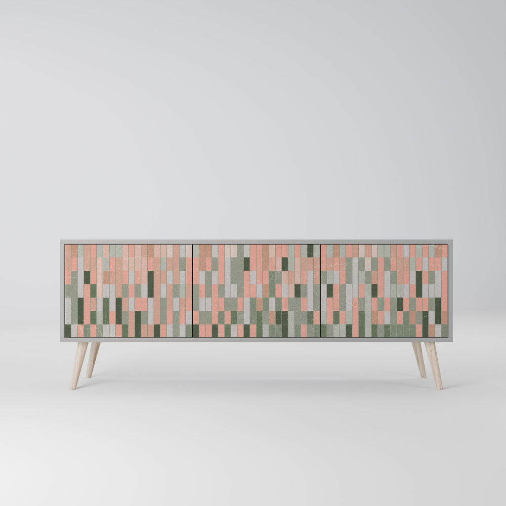 BUILDING THE FUTURE 3-Door TV Stand in Grey Finish