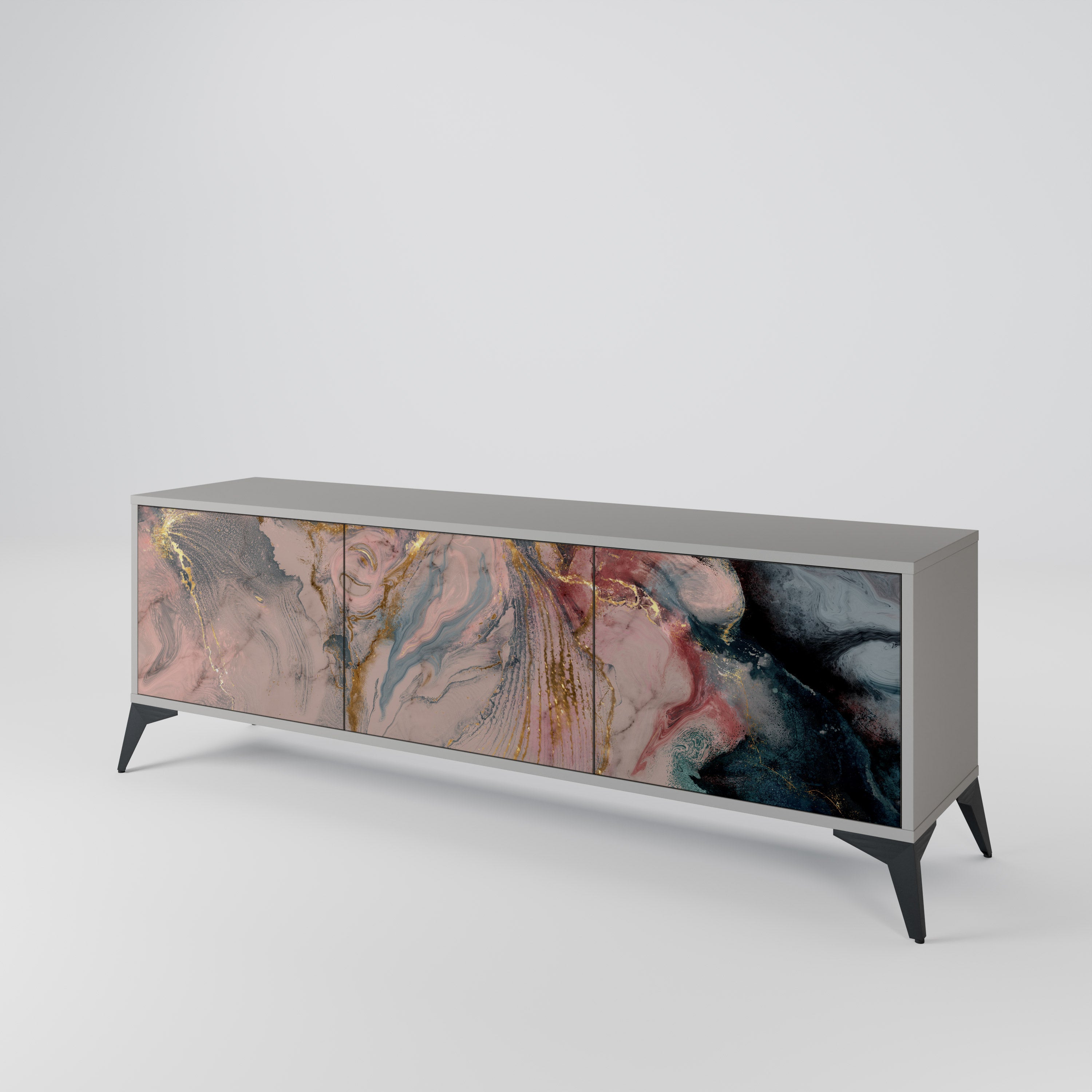 GILDED SWIRLS 3-Door TV Cabinet