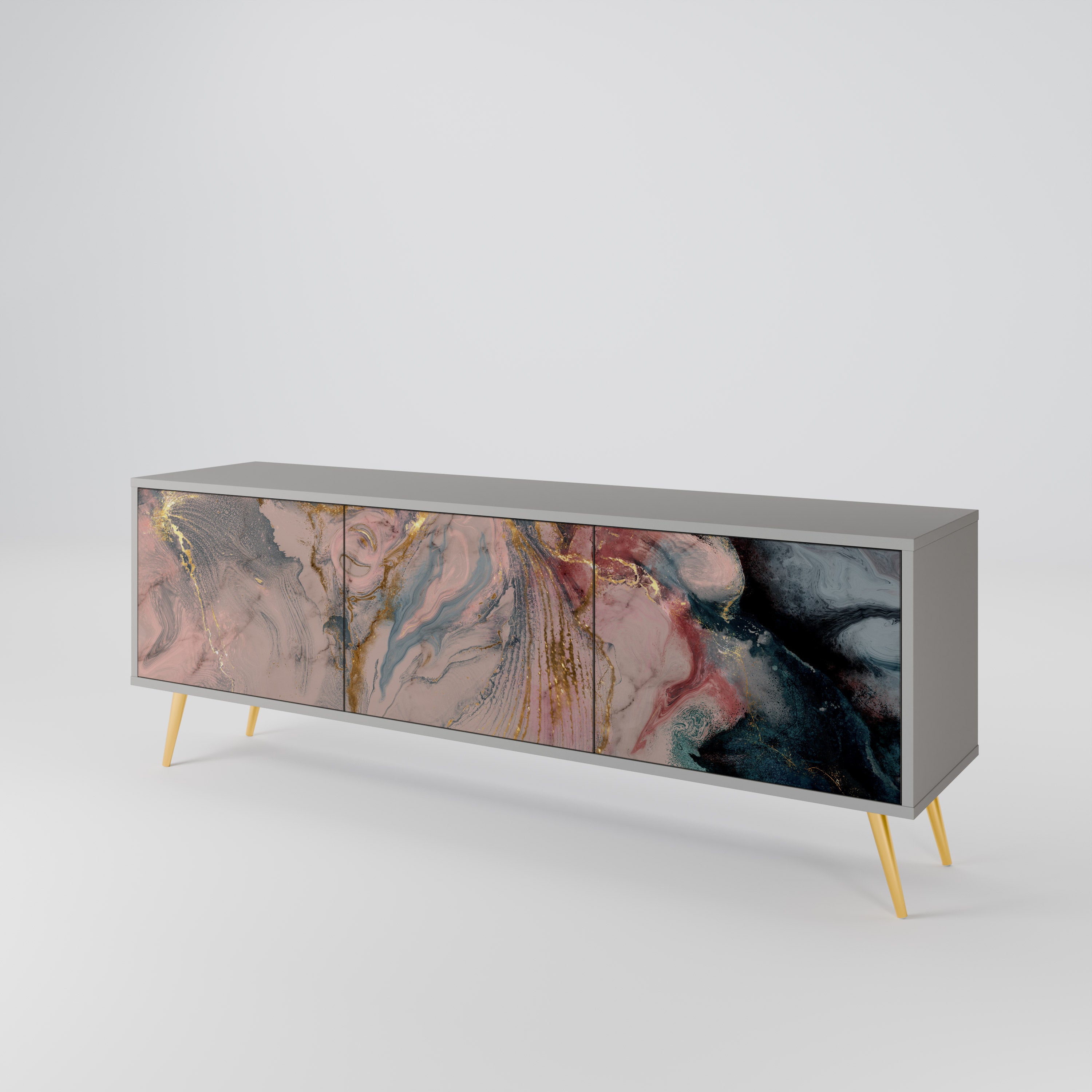 GILDED SWIRLS 3-Door TV Cabinet