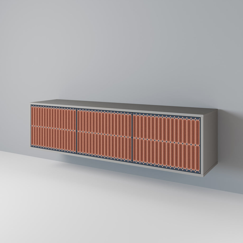 HYPNOTIC GATE Móvel de TV com 3 Portas em Acabamento Cinzento