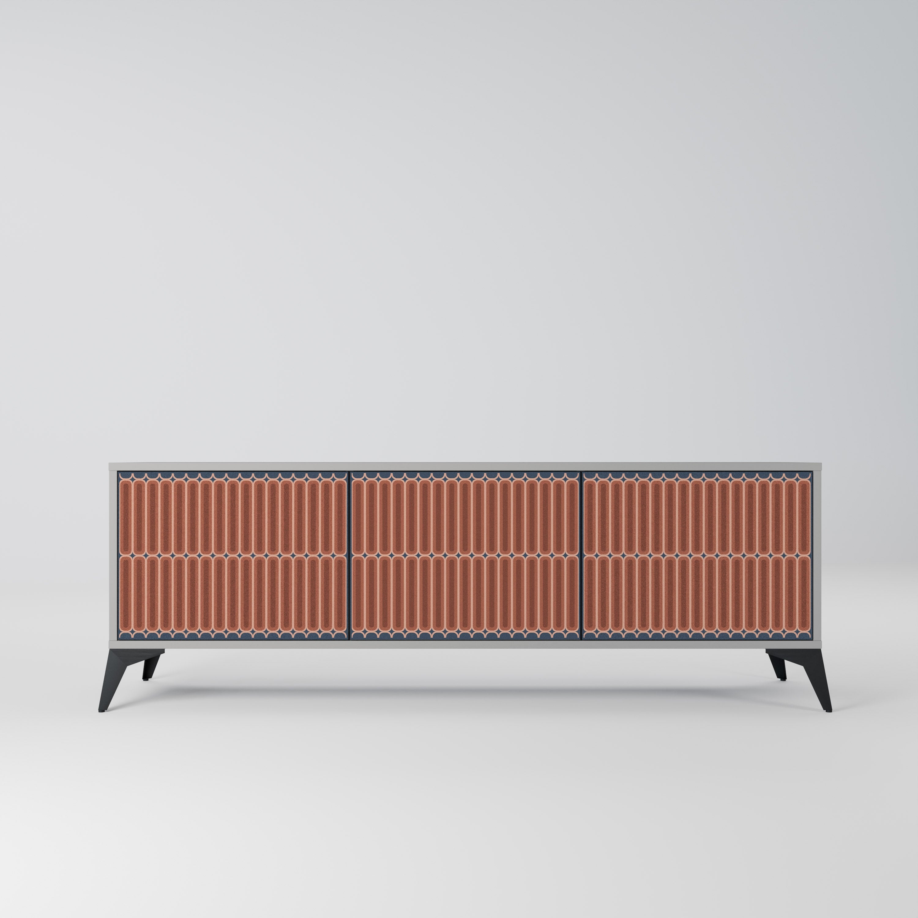 HYPNOTIC GATE Móvel de TV com 3 Portas em Acabamento Cinzento