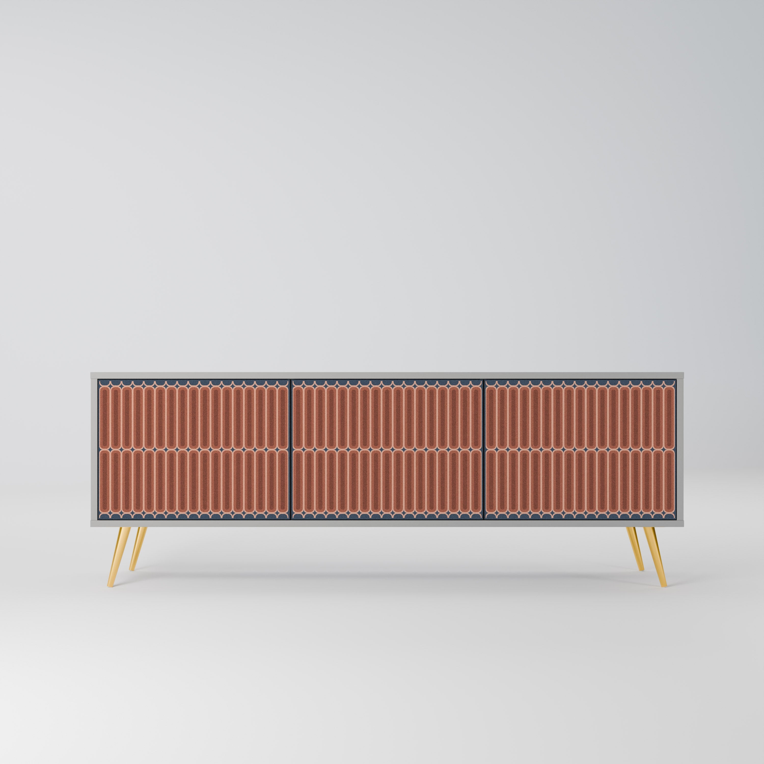 HYPNOTIC GATE Móvel de TV com 3 Portas em Acabamento Cinzento