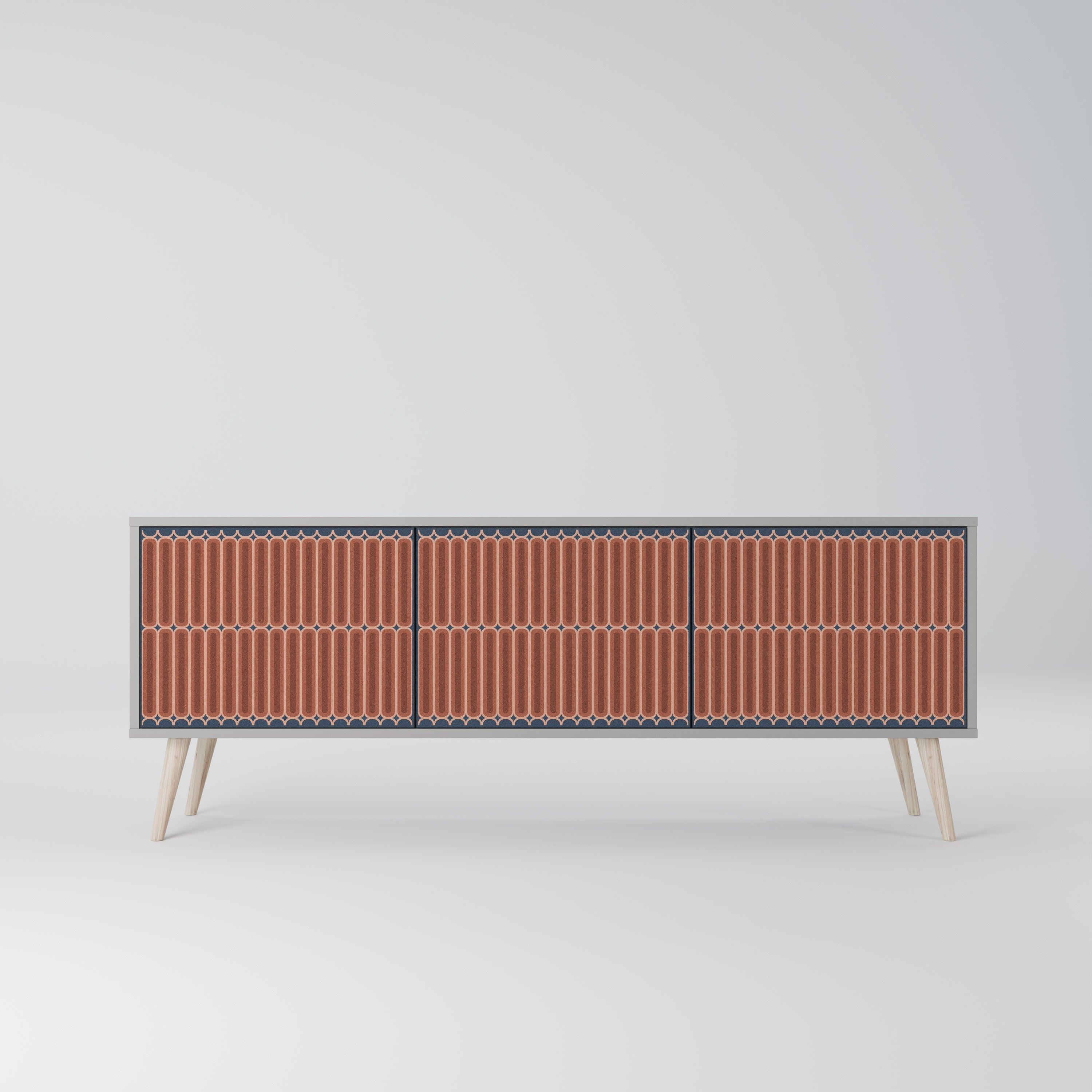 HYPNOTIC GATE Móvel de TV com 3 Portas em Acabamento Cinzento