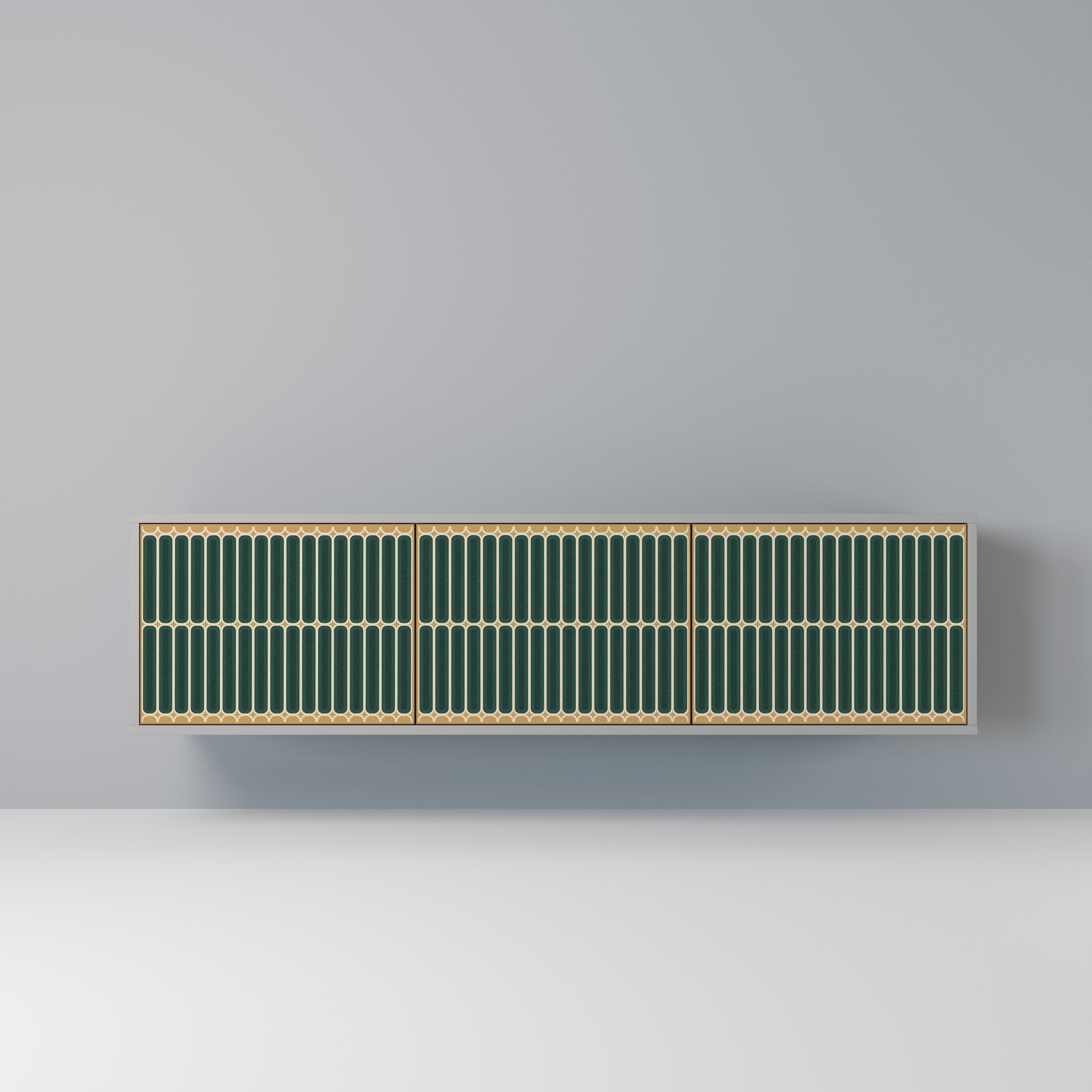 ILUSION GATE Móvel de TV com 3 Portas em Acabamento Cinzento