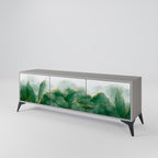 EXPENSIVE NATURE 3-Door TV Stand in Grey Finish