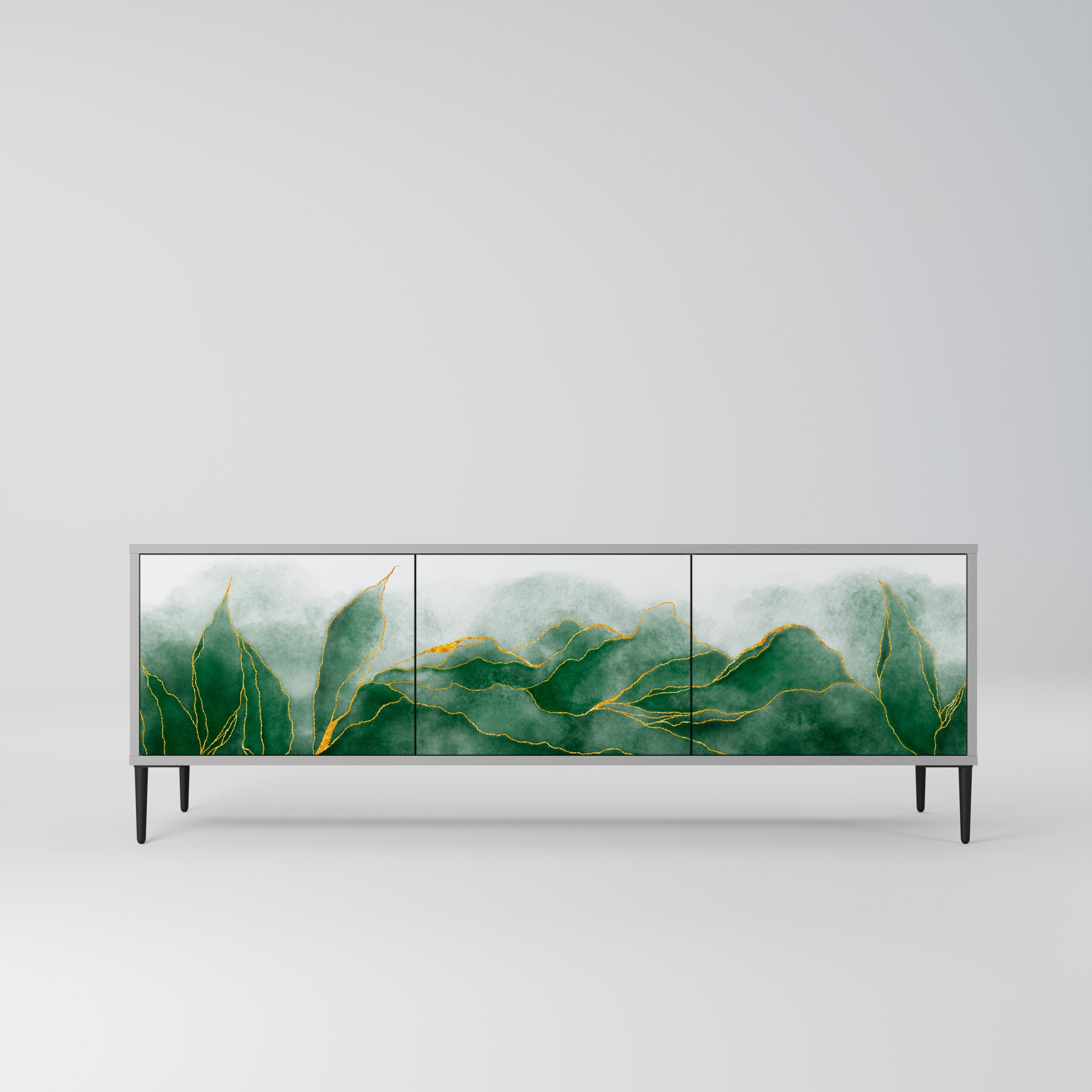 EXPENSIVE NATURE Móvel de TV com 3 Portas em Acabamento Cinzento