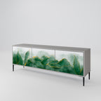 EXPENSIVE NATURE 3-Door TV Stand in Grey Finish