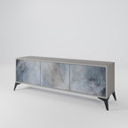 MUTED ARC Móvel de TV com 3 Portas em Acabamento Cinzento