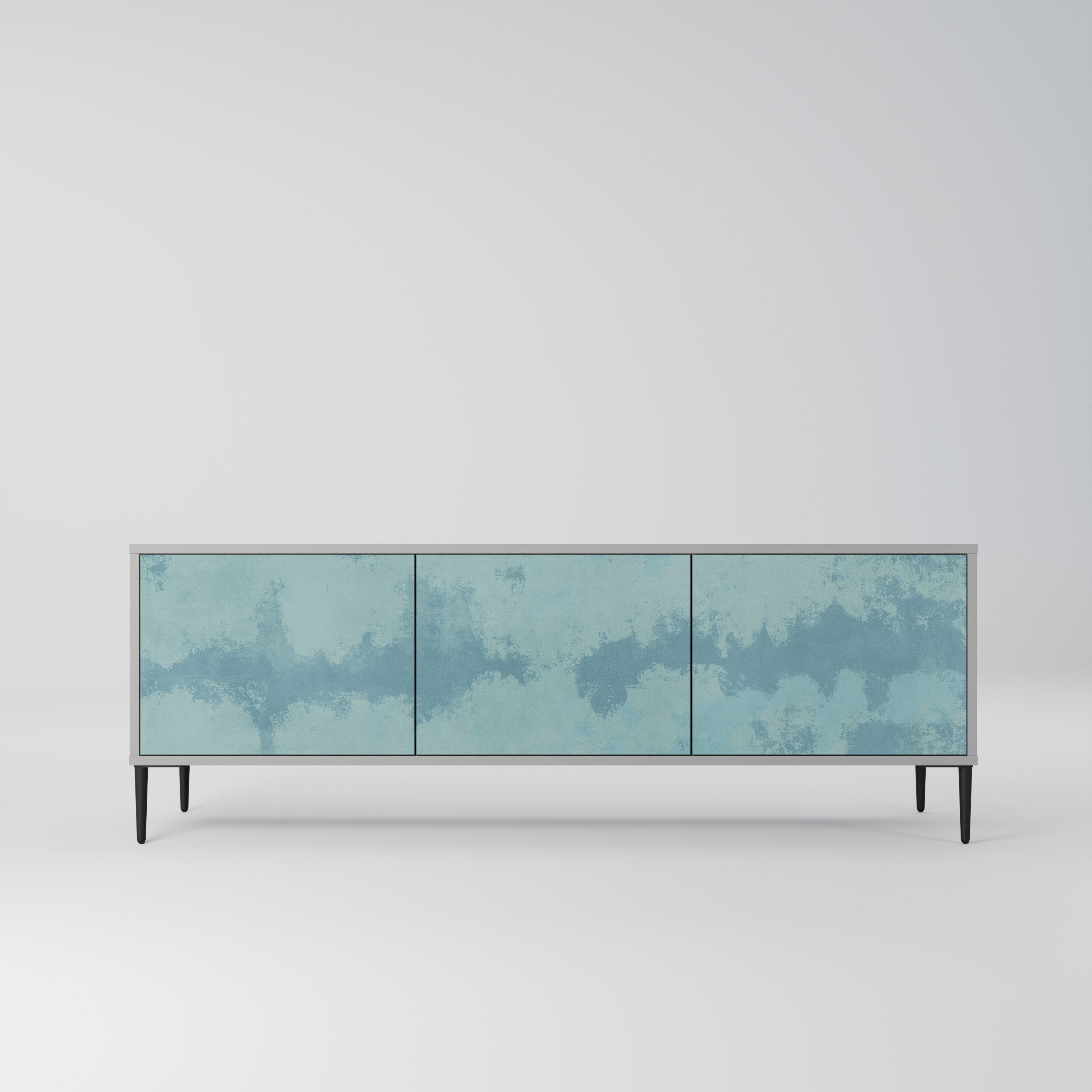 SKY WASH Móvel de TV com 3 Portas em Acabamento Cinzento