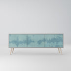 SKY WASH Móvel de TV com 3 Portas em Acabamento Cinzento