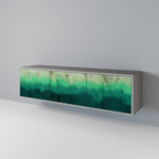 NORTHERN LIGHTS Móvel de TV com 3 Portas em Acabamento Cinzento