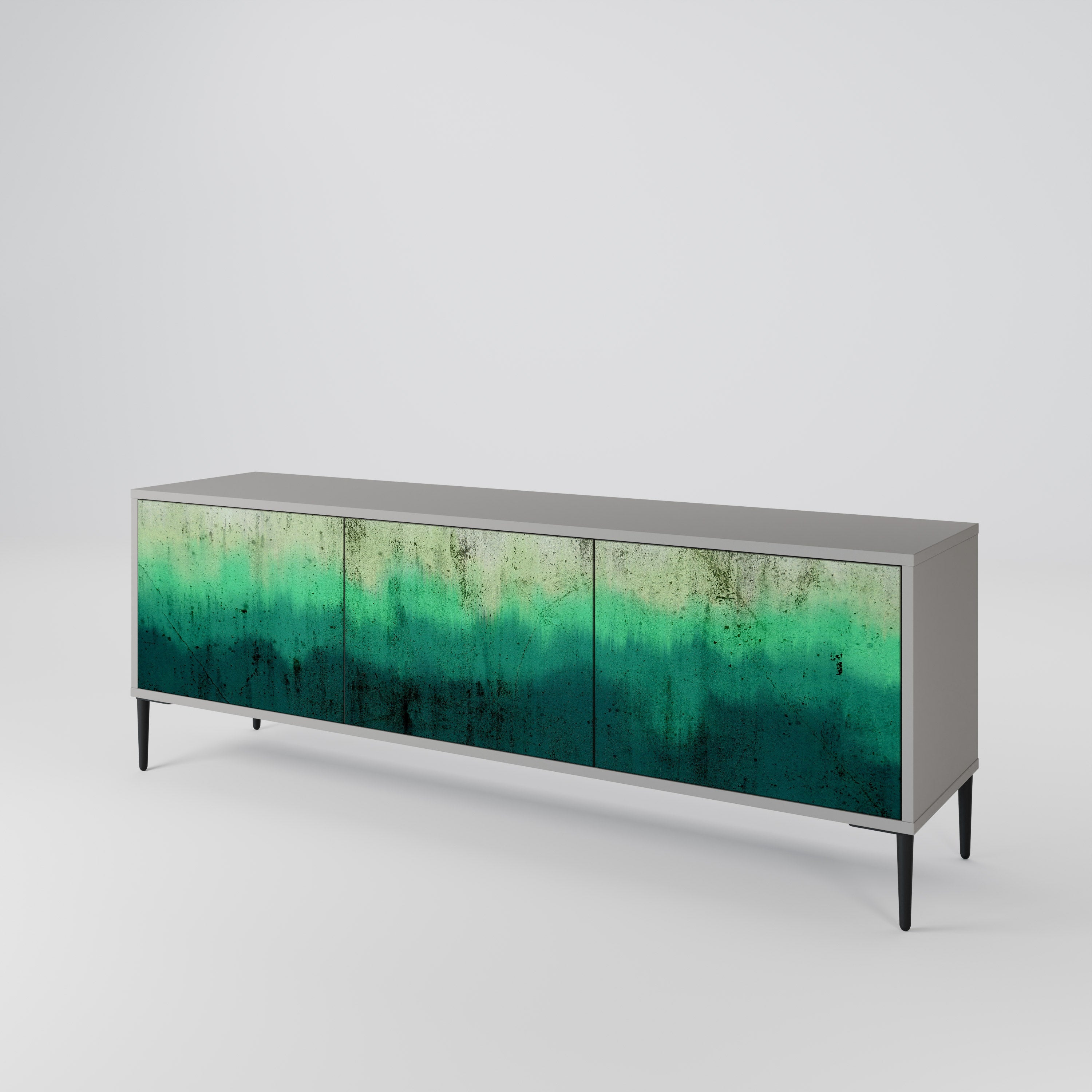 NORTHERN LIGHTS Móvel de TV com 3 Portas em Acabamento Cinzento