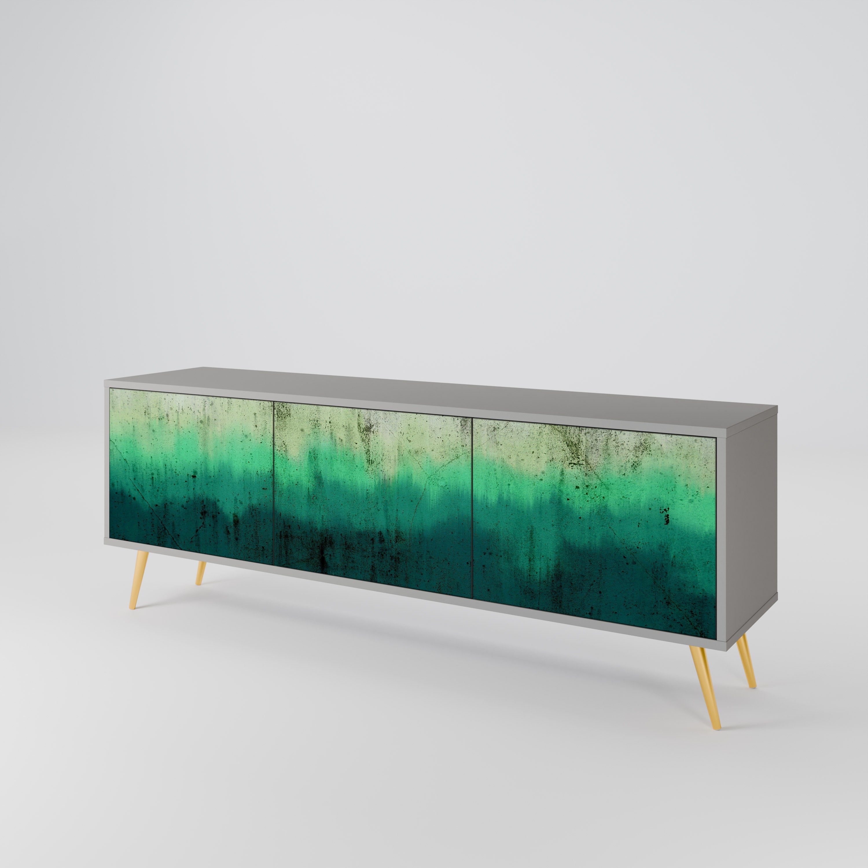 NORTHERN LIGHTS Móvel de TV com 3 Portas em Acabamento Cinzento