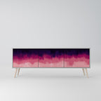 AURORA BOREALIS 3-Door TV Stand in Grey Finish