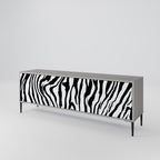 SPLENDID ZEBRA Móvel de TV com 3 Portas em Acabamento Cinzento