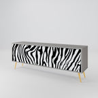 SPLENDID ZEBRA Móvel de TV com 3 Portas em Acabamento Cinzento