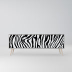 SPLENDID ZEBRA Móvel de TV com 3 Portas em Acabamento Cinzento