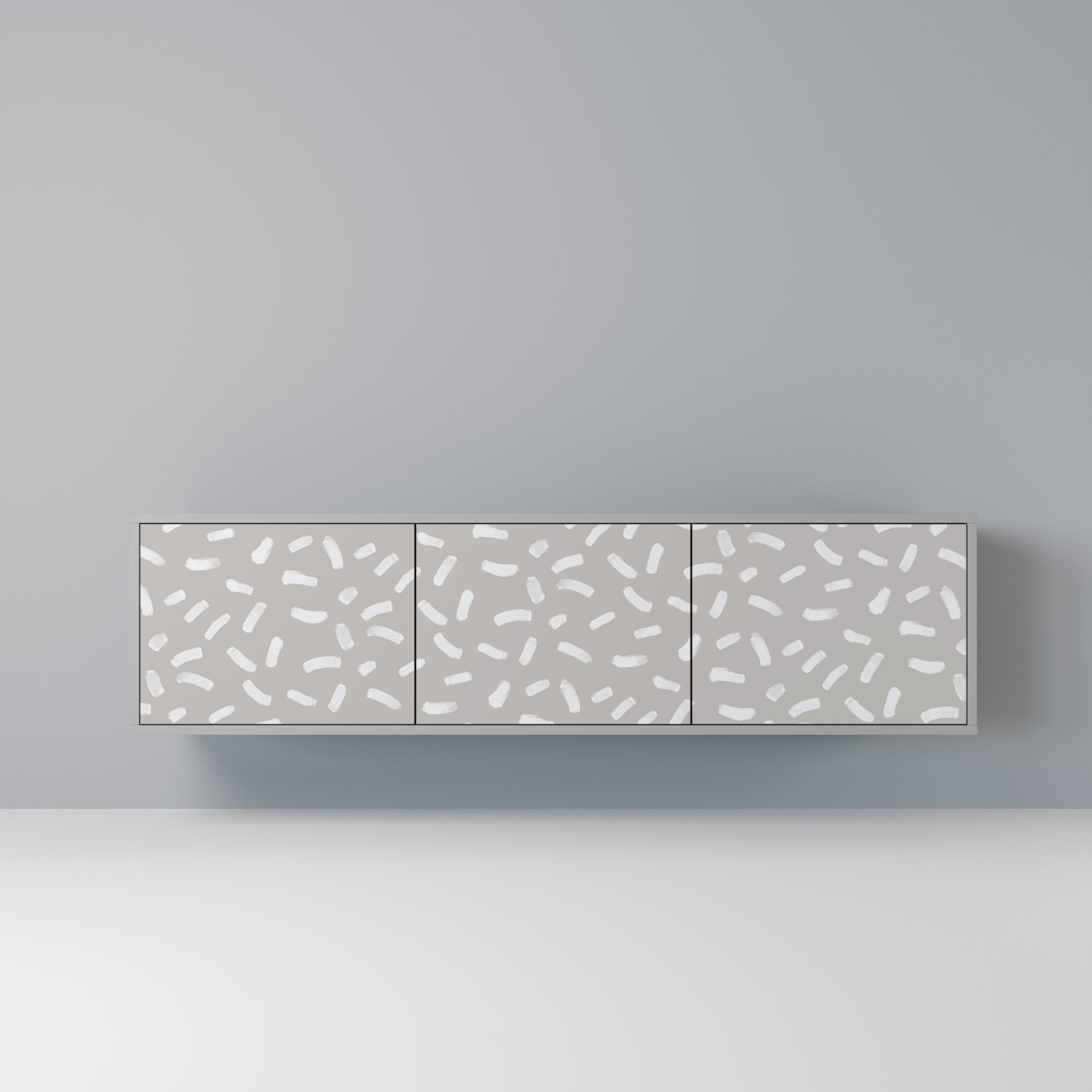 PASSING SECONDS Móvel de TV com 3 Portas em Acabamento Cinzento