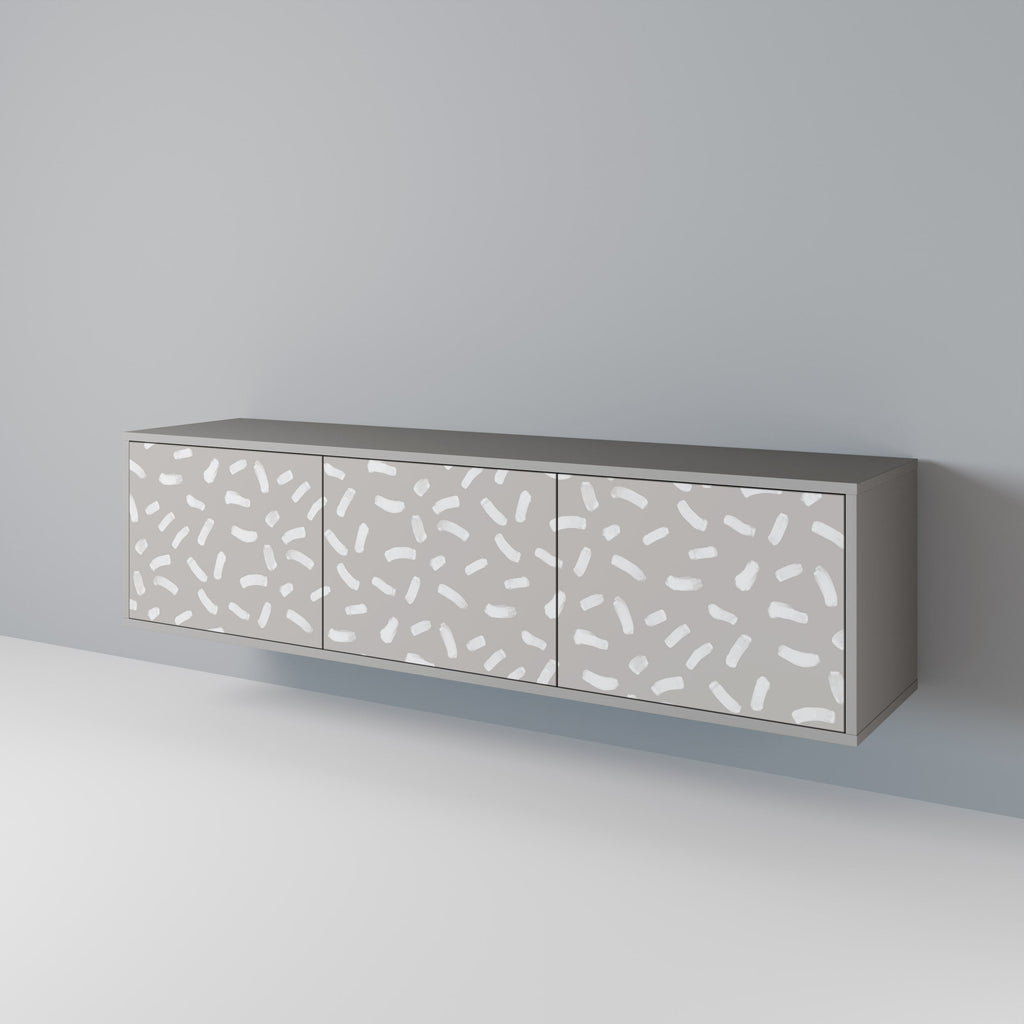 PASSING SECONDS Móvel de TV com 3 Portas em Acabamento Cinzento