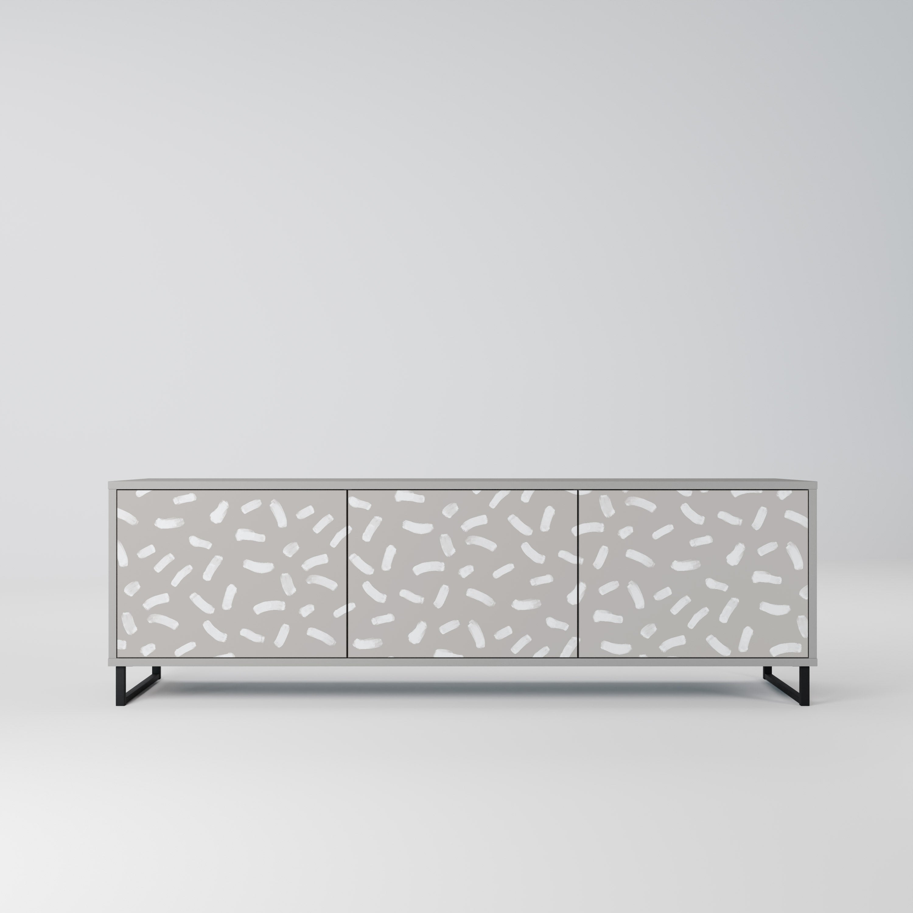 PASSING SECONDS Móvel de TV com 3 Portas em Acabamento Cinzento