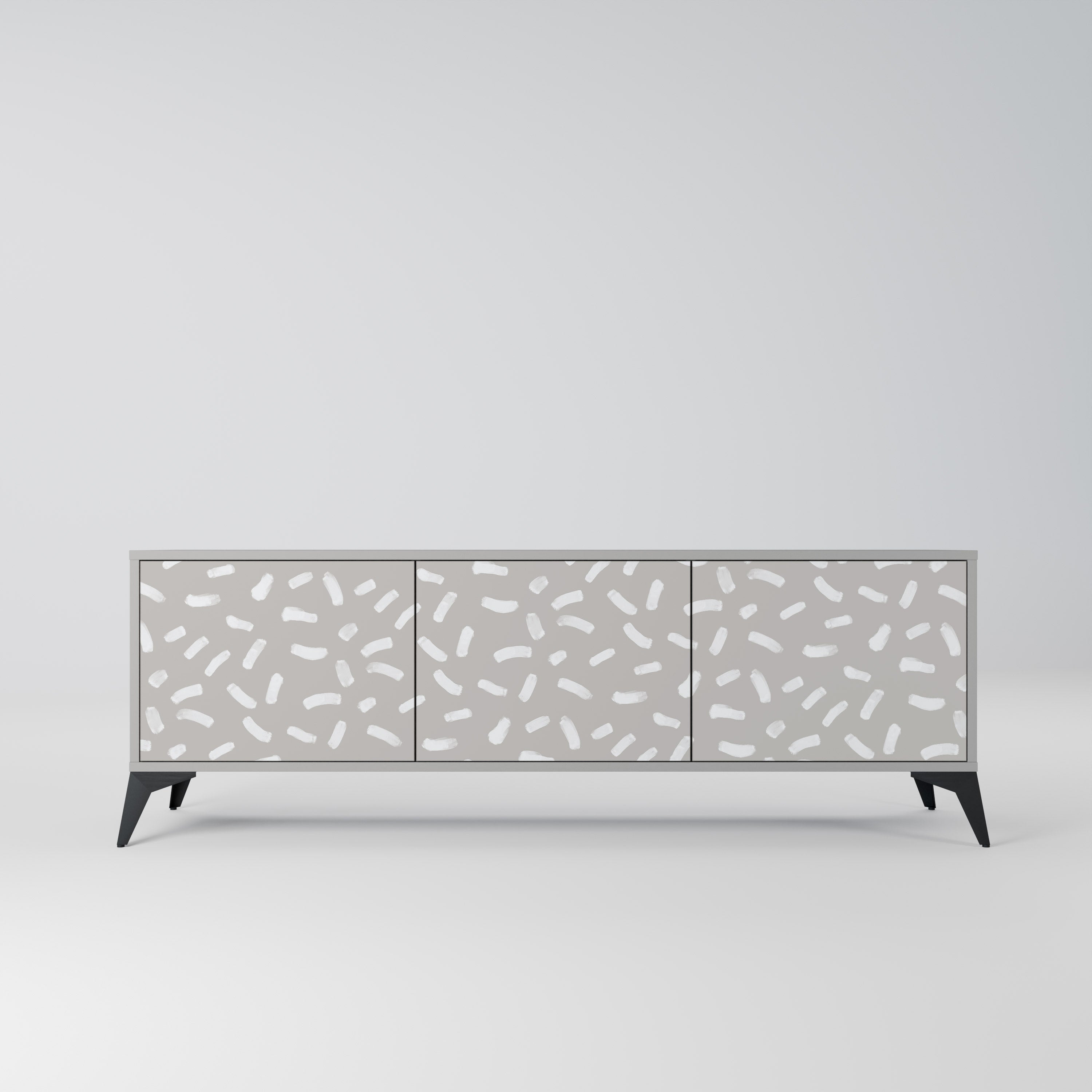 PASSING SECONDS Móvel de TV com 3 Portas em Acabamento Cinzento