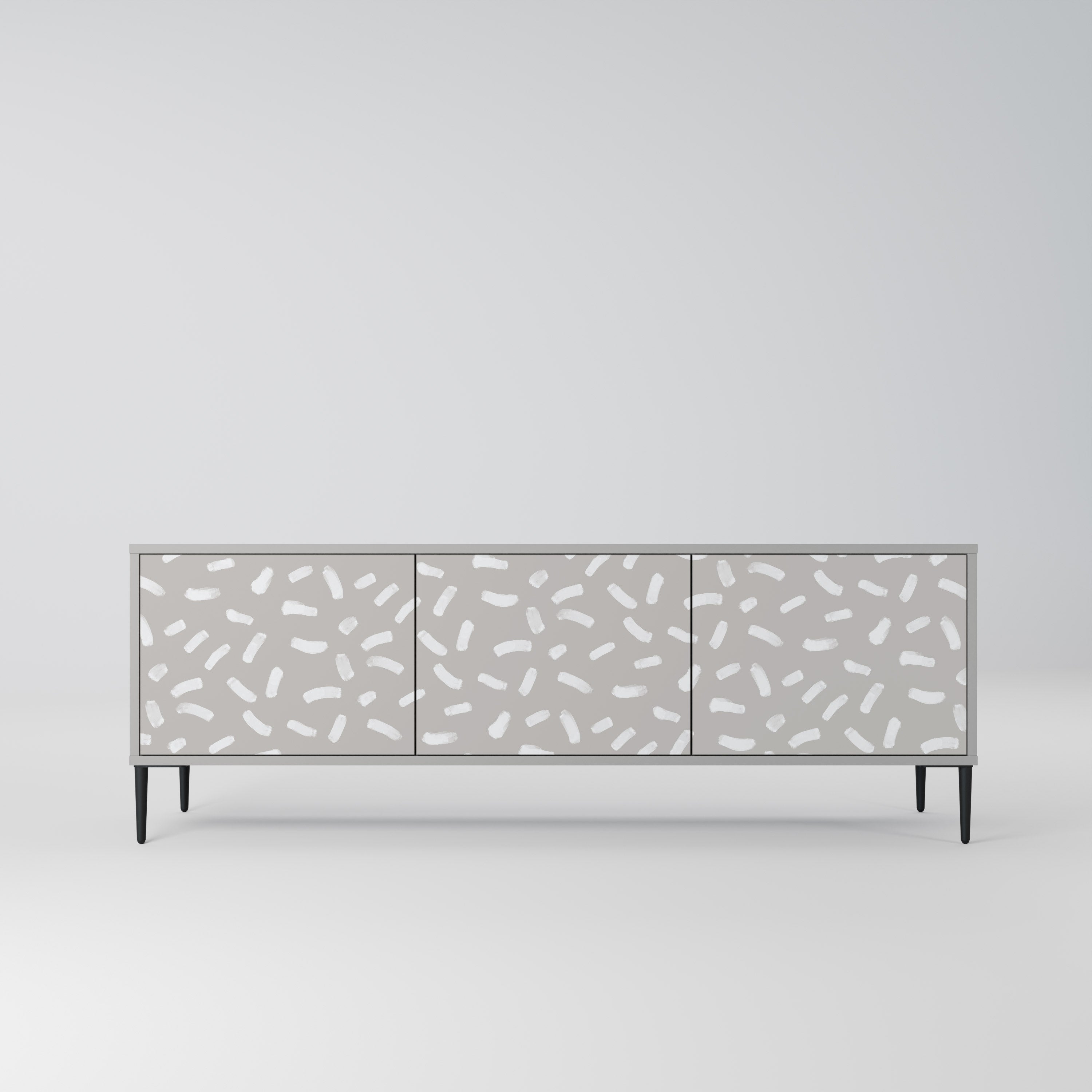 PASSING SECONDS Móvel de TV com 3 Portas em Acabamento Cinzento