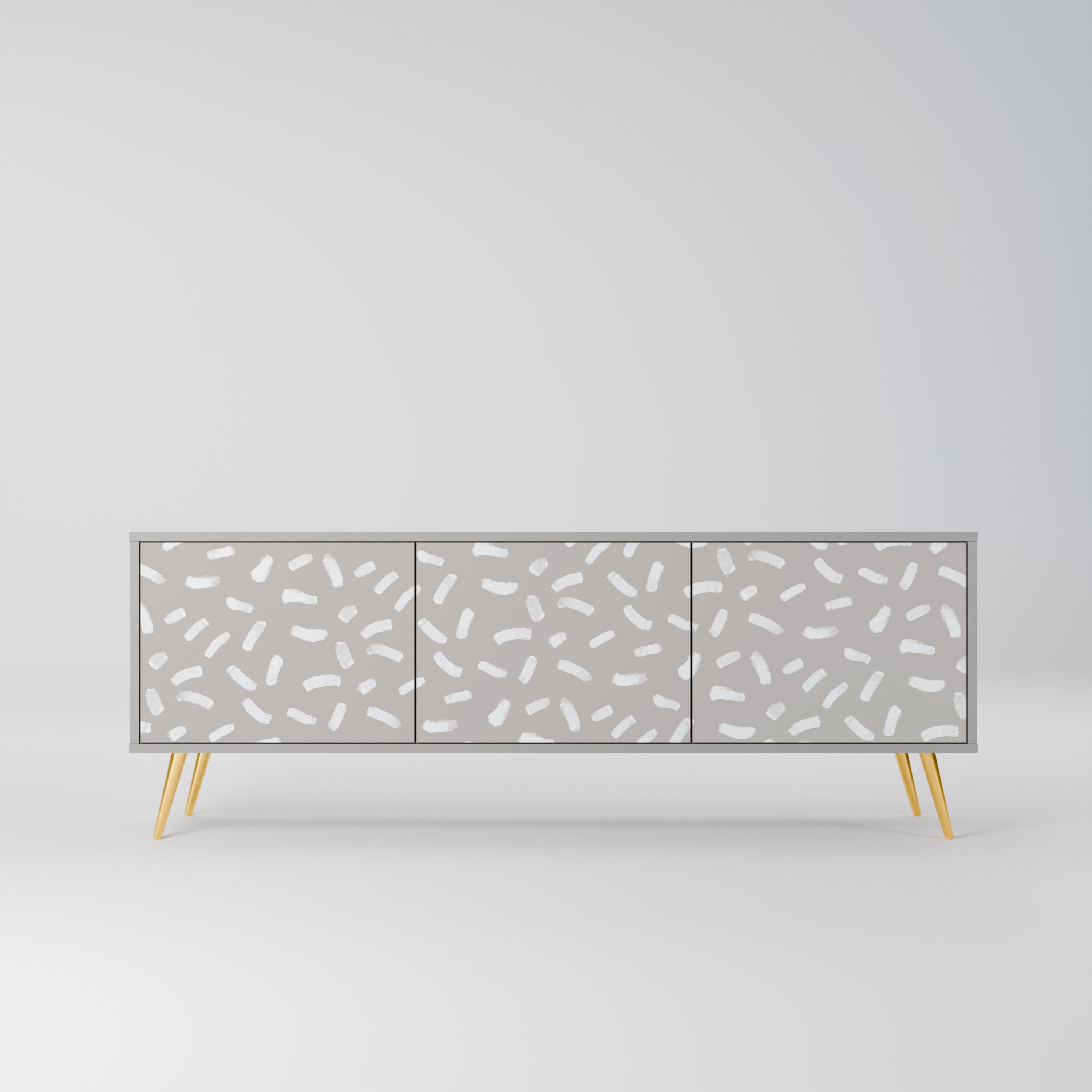 PASSING SECONDS Móvel de TV com 3 Portas em Acabamento Cinzento