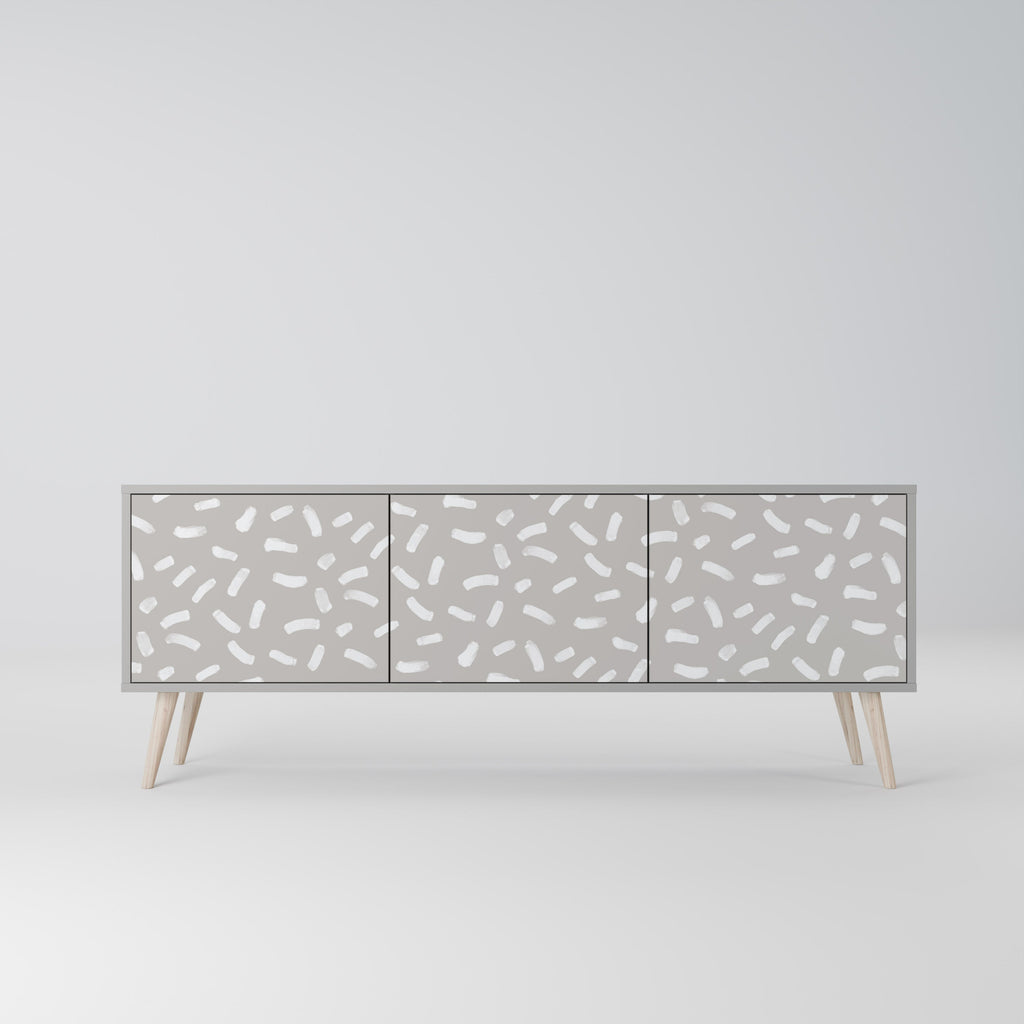 PASSING SECONDS Móvel de TV com 3 Portas em Acabamento Cinzento