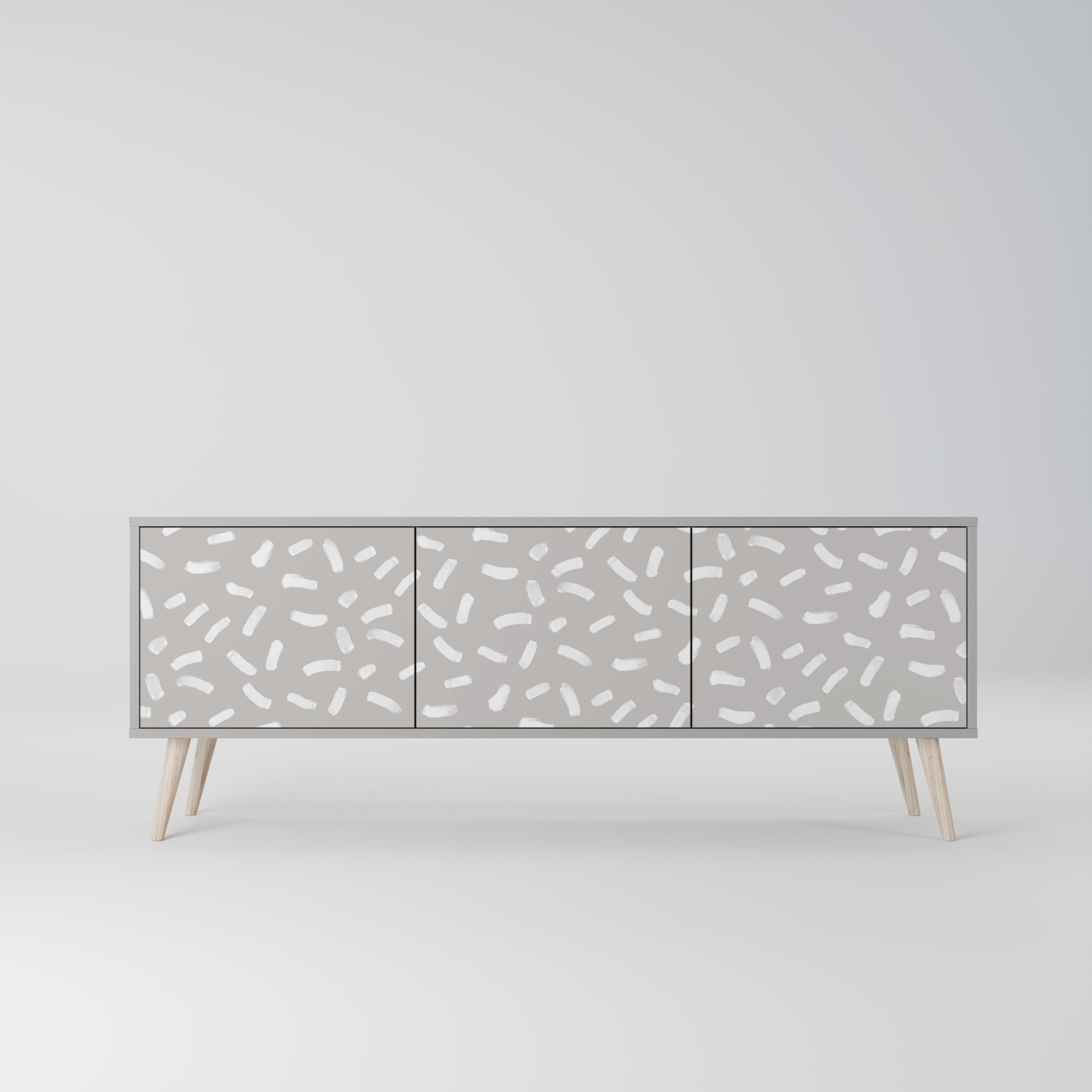 PASSING SECONDS Móvel de TV com 3 Portas em Acabamento Cinzento