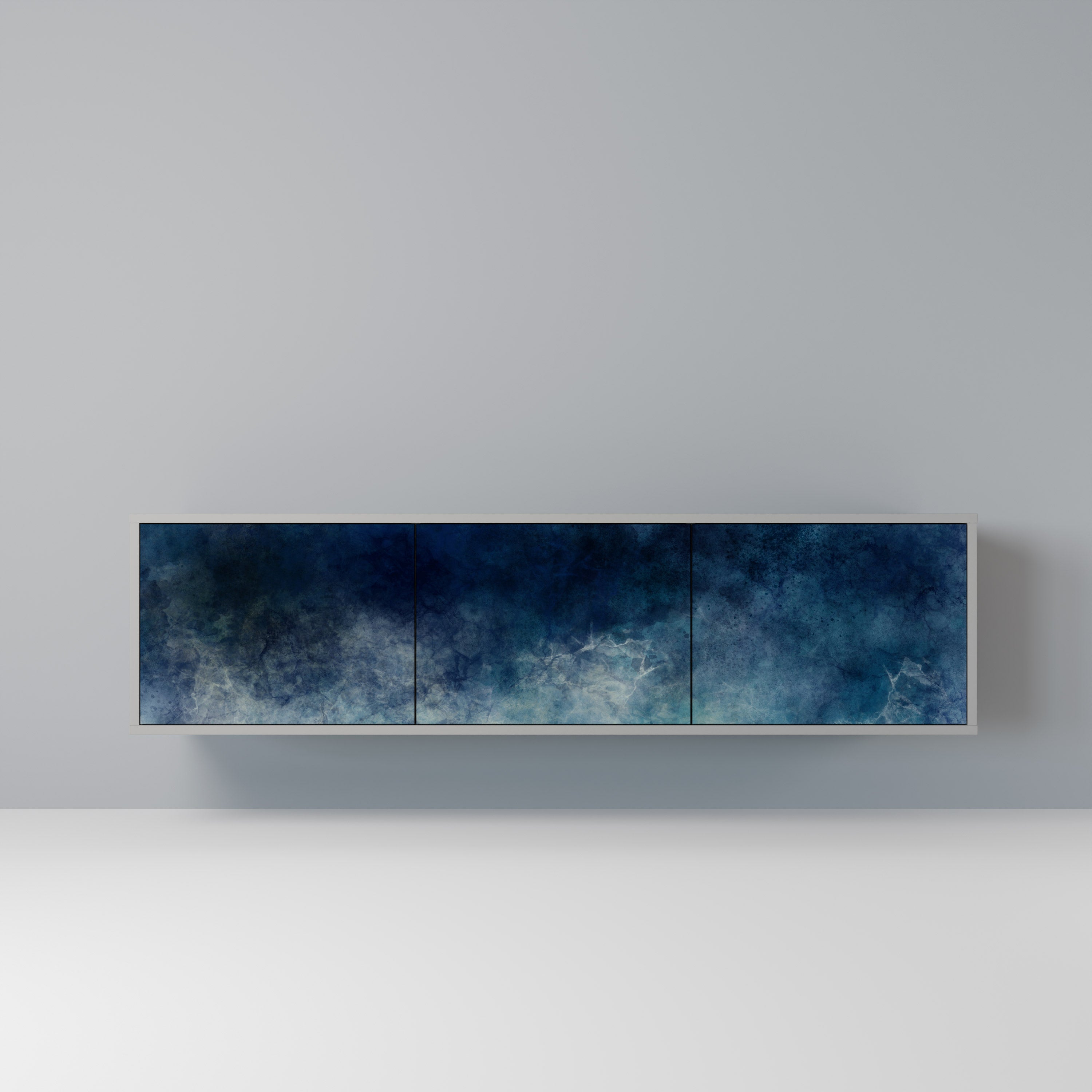 CELESTIAL FALL Móvel de TV com 3 Portas em Acabamento Cinzento