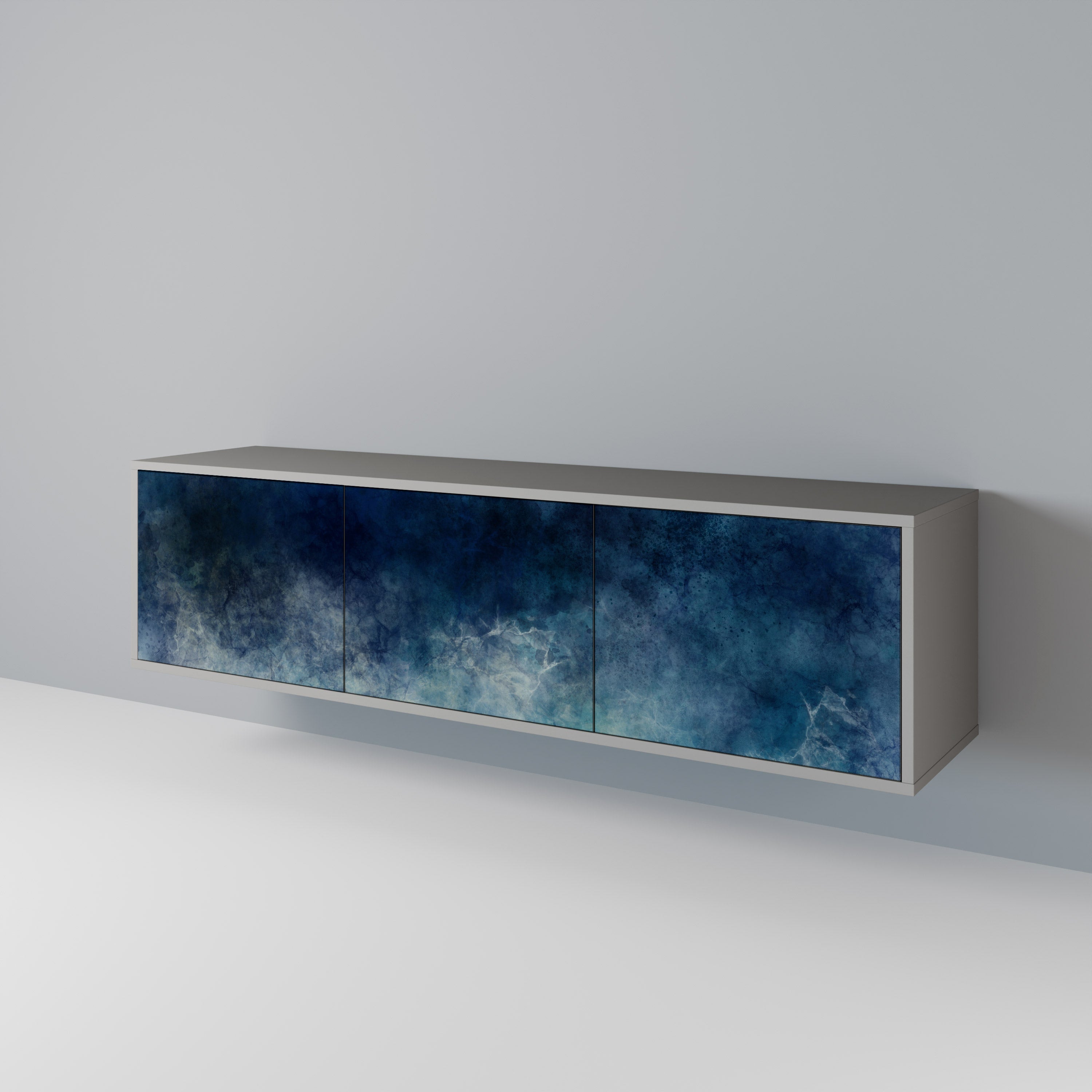 CELESTIAL FALL Móvel de TV com 3 Portas em Acabamento Cinzento