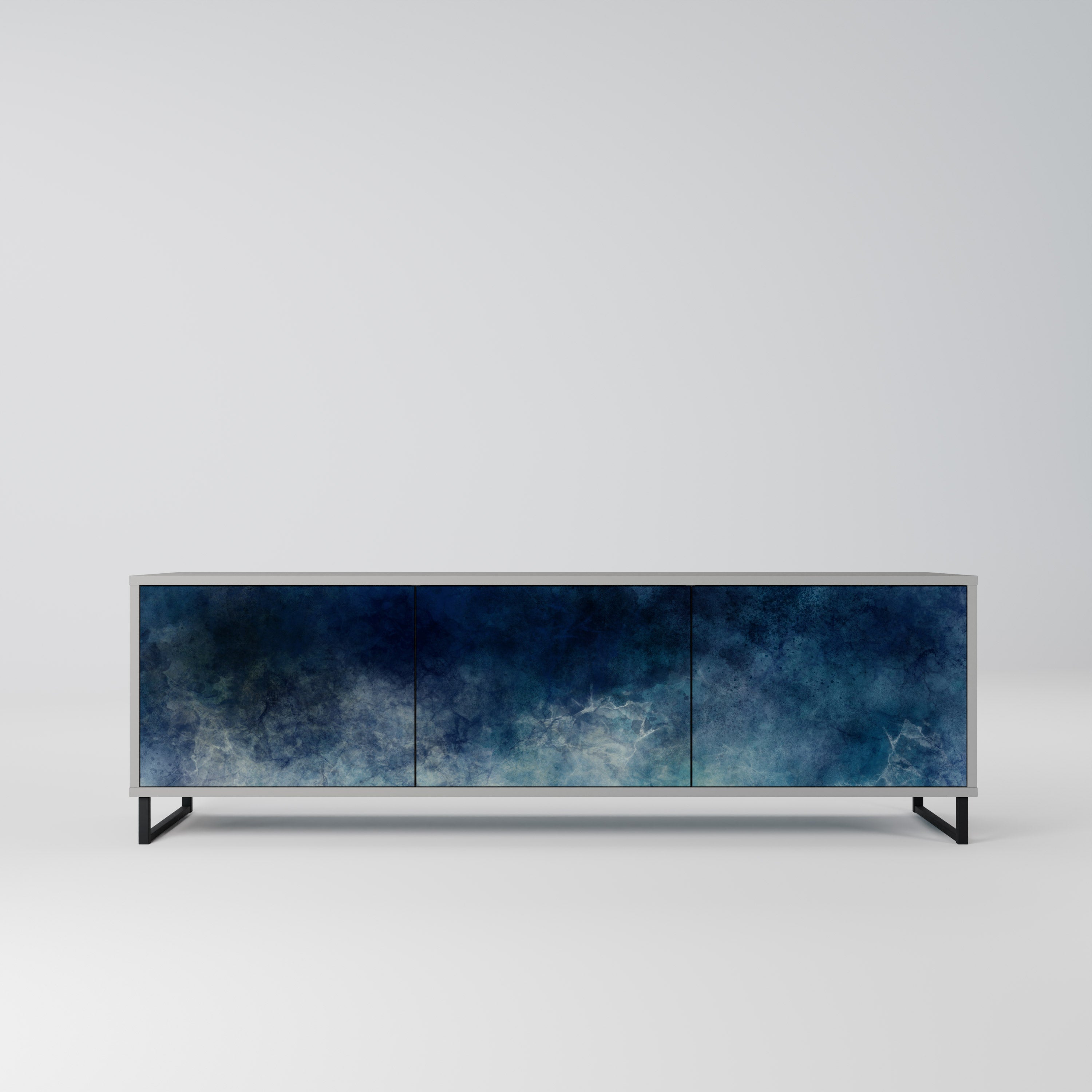 CELESTIAL FALL Móvel de TV com 3 Portas em Acabamento Cinzento